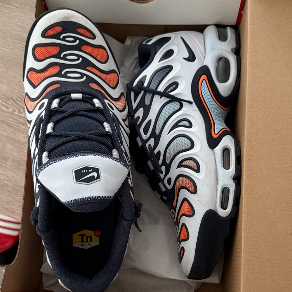 Nike mans Air Max Plus TN Black and Orange Sneakers